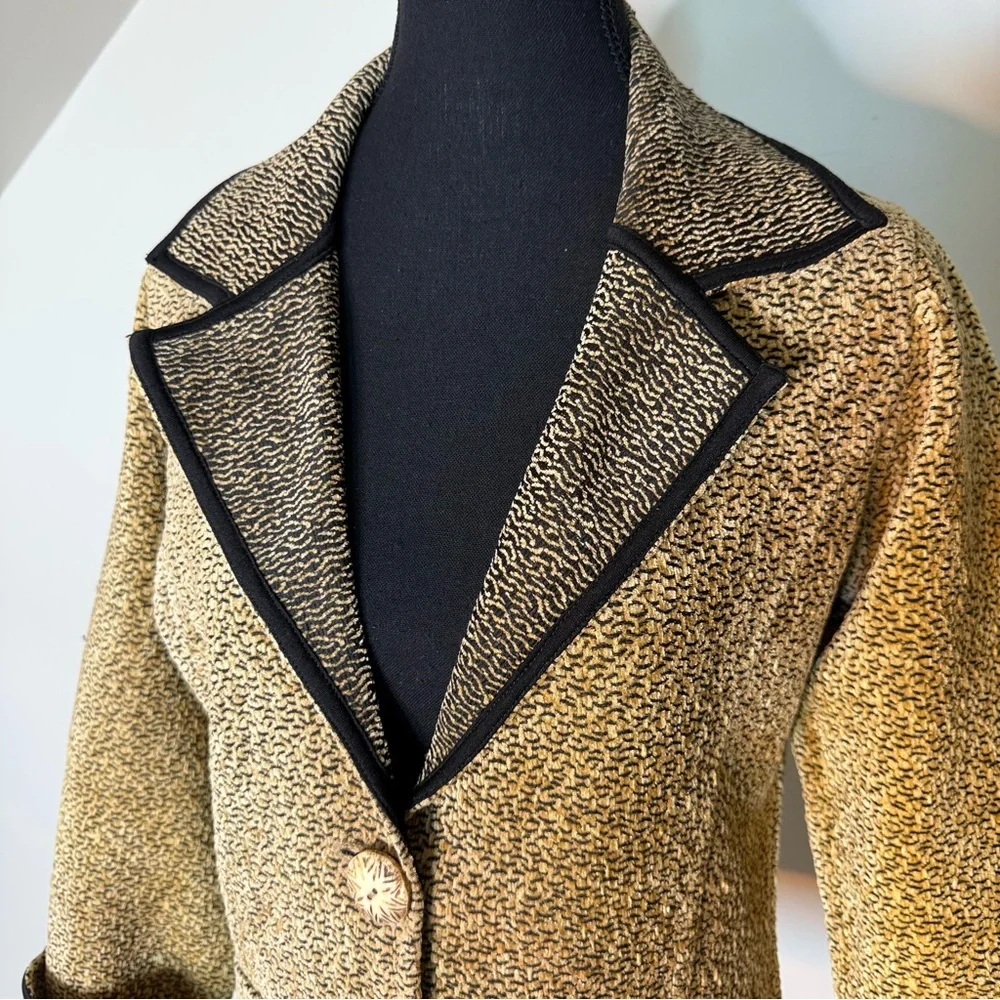 PARSLEY & SAGE Two Toned Velvety Jacquard Textured Blazer Jacket Size Medium - Picture 8 of 13